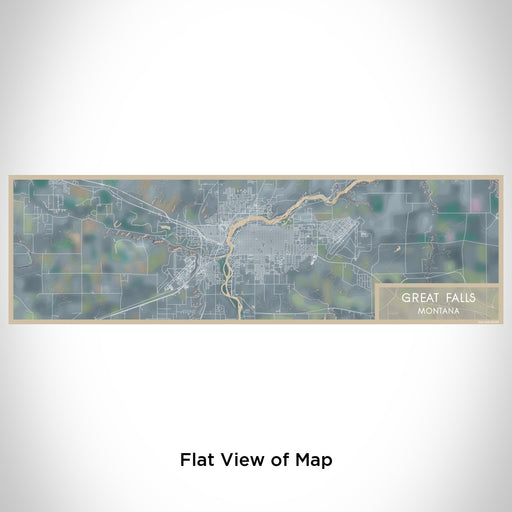 Flat View of Map Custom Great Falls Montana Map Enamel Mug in Afternoon