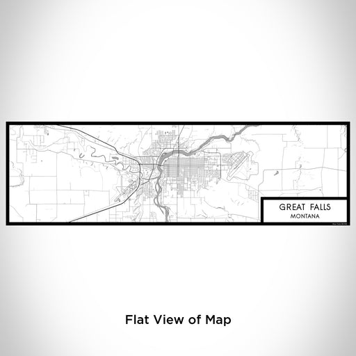 Flat View of Map Custom Great Falls Montana Map Enamel Mug in Classic