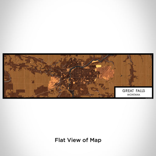 Flat View of Map Custom Great Falls Montana Map Enamel Mug in Ember