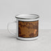 Left View Custom Great Falls Montana Map Enamel Mug in Ember