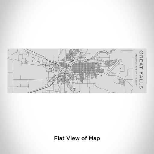 Rendered View of Great Falls Montana Map Engraving on 10oz Stainless Steel Insulated Cup with Sipping Lid