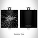Rendered View of Great Falls Montana Map Engraving on 6oz Stainless Steel Flask in Black