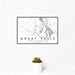 12x18 Great Falls South Carolina Map Print Landscape Orientation in Classic Style With Small Cactus Plant in White Planter