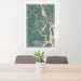 24x36 Great Falls South Carolina Map Print Portrait Orientation in Afternoon Style Behind 2 Chairs Table and Potted Plant