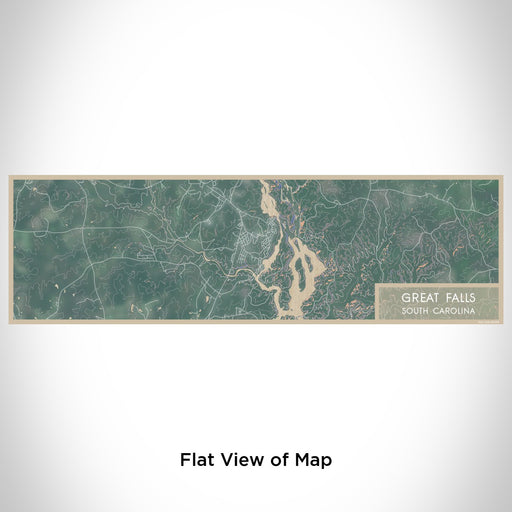 Flat View of Map Custom Great Falls South Carolina Map Enamel Mug in Afternoon