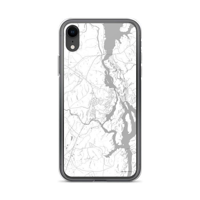 Custom iPhone XR Great Falls South Carolina Map Phone Case in Classic