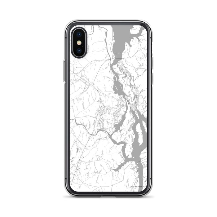 Custom iPhone X/XS Great Falls South Carolina Map Phone Case in Classic