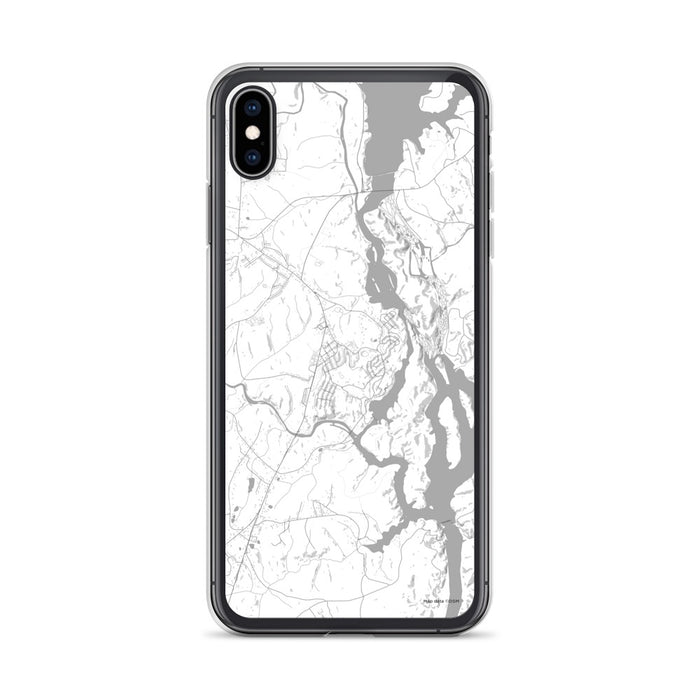Custom iPhone XS Max Great Falls South Carolina Map Phone Case in Classic
