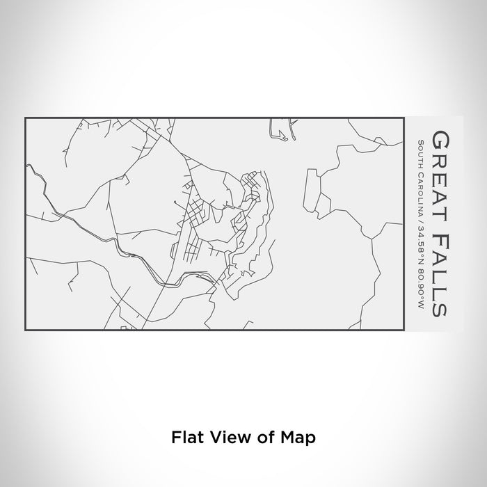 Rendered View of Great Falls South Carolina Map Engraving on 17oz Stainless Steel Insulated Cola Bottle in White