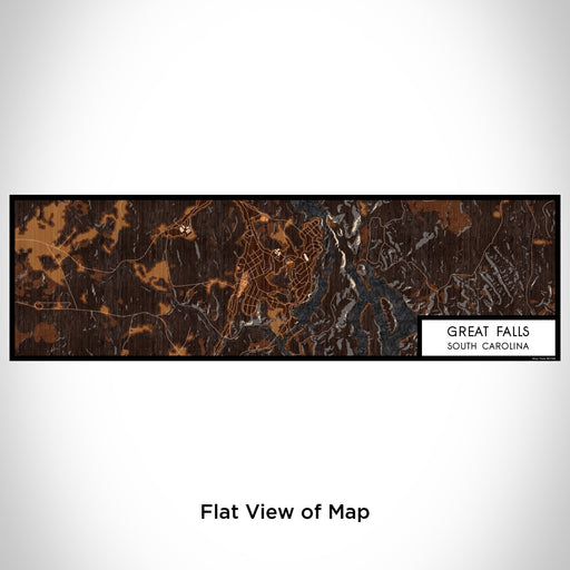 Flat View of Map Custom Great Falls South Carolina Map Enamel Mug in Ember