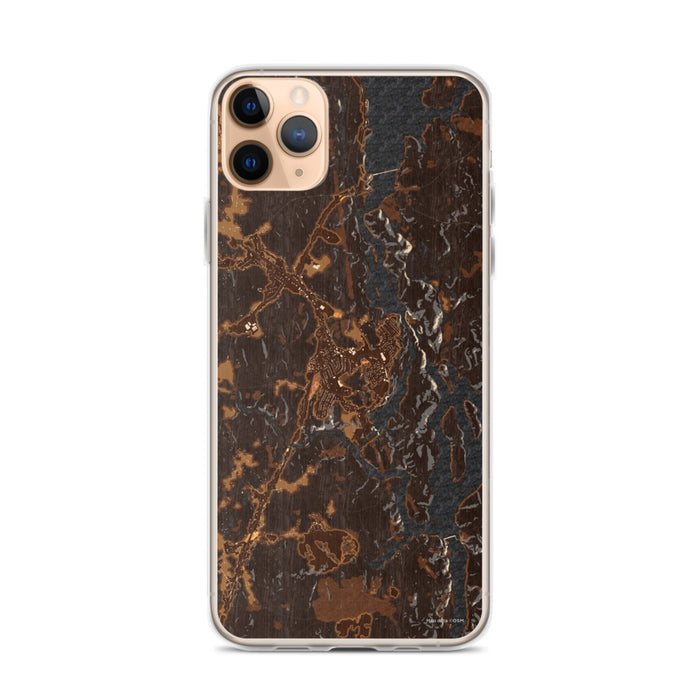 Custom iPhone 11 Pro Max Great Falls South Carolina Map Phone Case in Ember