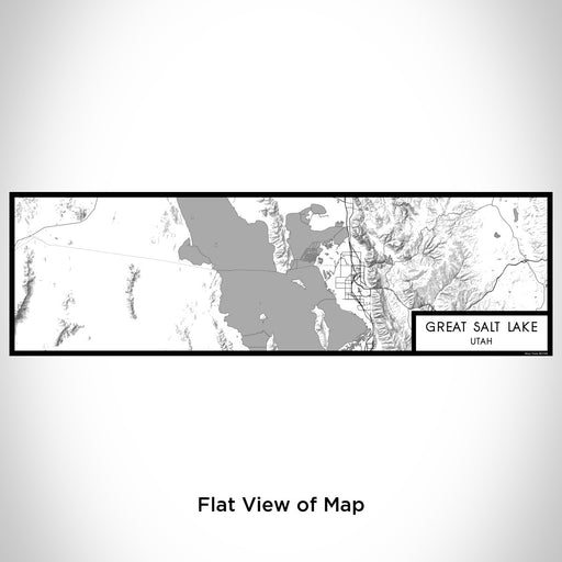 Flat View of Map Custom Great Salt Lake Utah Map Enamel Mug in Classic