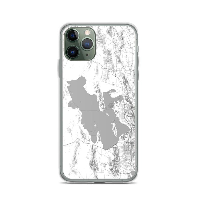 Custom iPhone 11 Pro Great Salt Lake Utah Map Phone Case in Classic