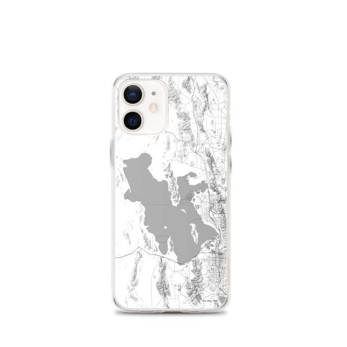 Custom iPhone 12 mini Great Salt Lake Utah Map Phone Case in Classic