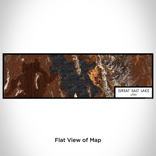 Flat View of Map Custom Great Salt Lake Utah Map Enamel Mug in Ember