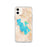 Custom iPhone 11 Great Salt Lake Utah Map Phone Case in Watercolor