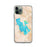 Custom iPhone 11 Pro Great Salt Lake Utah Map Phone Case in Watercolor
