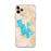 Custom iPhone 11 Pro Max Great Salt Lake Utah Map Phone Case in Watercolor