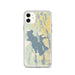 Custom iPhone 11 Great Salt Lake Utah Map Phone Case in Woodblock