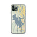 Custom iPhone 11 Pro Great Salt Lake Utah Map Phone Case in Woodblock