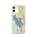 Custom iPhone 12 Great Salt Lake Utah Map Phone Case in Woodblock