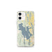 Custom iPhone 12 mini Great Salt Lake Utah Map Phone Case in Woodblock