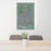 24x36 Great Smoky Mountains National Park Map Print Portrait Orientation in Afternoon Style Behind 2 Chairs Table and Potted Plant