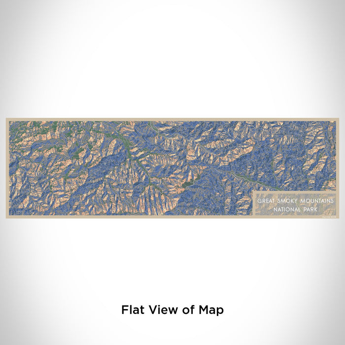 Flat View of Map Custom Great Smoky Mountains National Park Map Enamel Mug in Afternoon