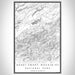 Great Smoky Mountains National Park Map Print Portrait Orientation in Classic Style With Shaded Background