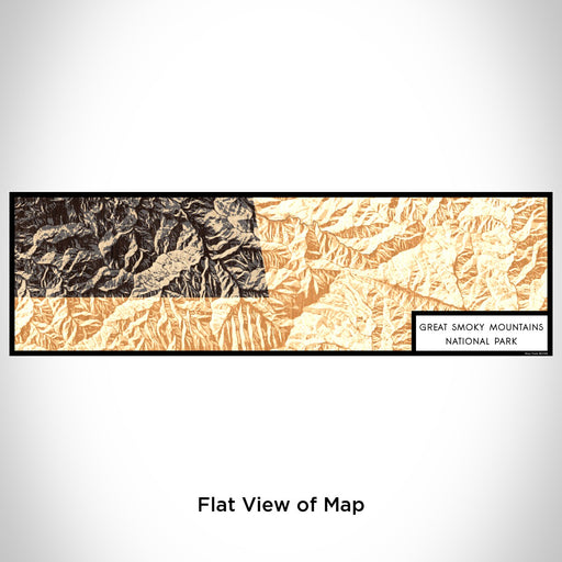 Flat View of Map Custom Great Smoky Mountains National Park Map Enamel Mug in Ember