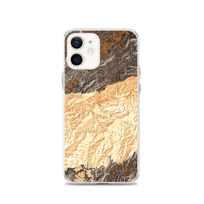Custom Great Smoky Mountains National Park Map iPhone 12 Phone Case in Ember
