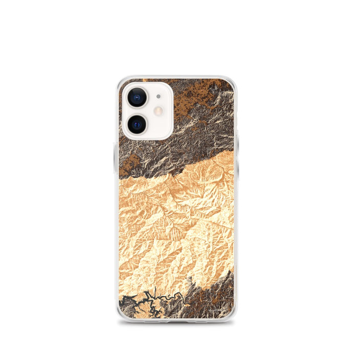 Custom Great Smoky Mountains National Park Map iPhone 12 mini Phone Case in Ember