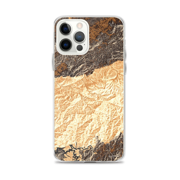 Custom Great Smoky Mountains National Park Map iPhone 12 Pro Max Phone Case in Ember