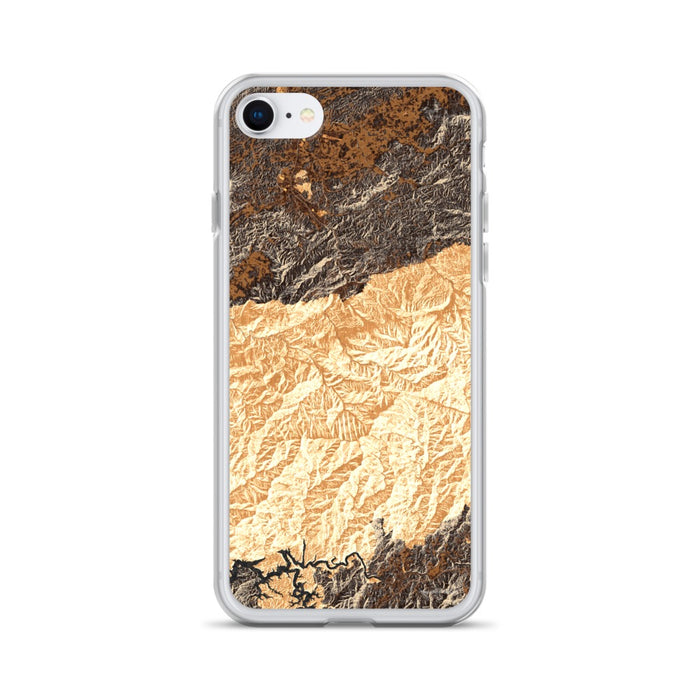 Custom Great Smoky Mountains National Park Map iPhone SE Phone Case in Ember
