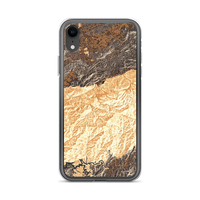 Custom Great Smoky Mountains National Park Map Phone Case in Ember