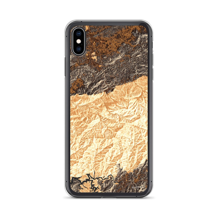 Custom Great Smoky Mountains National Park Map Phone Case in Ember