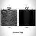 Rendered View of Great Smoky Mountains National Park Map Engraving on 6oz Stainless Steel Flask in Black
