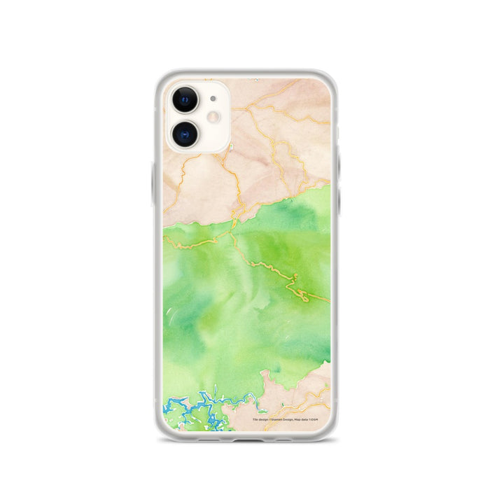 Custom Great Smoky Mountains National Park Map Phone Case in Watercolor