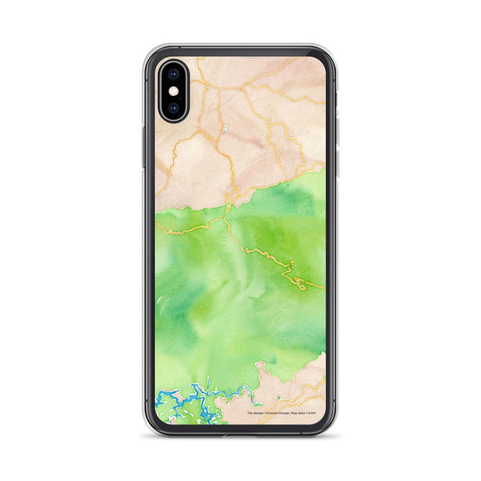 Custom Great Smoky Mountains National Park Map Phone Case in Watercolor