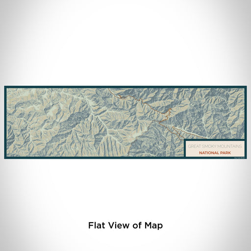 Flat View of Map Custom Great Smoky Mountains National Park Map Enamel Mug in Woodblock