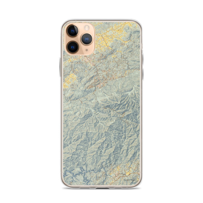 Custom Great Smoky Mountains National Park Map Phone Case in Woodblock