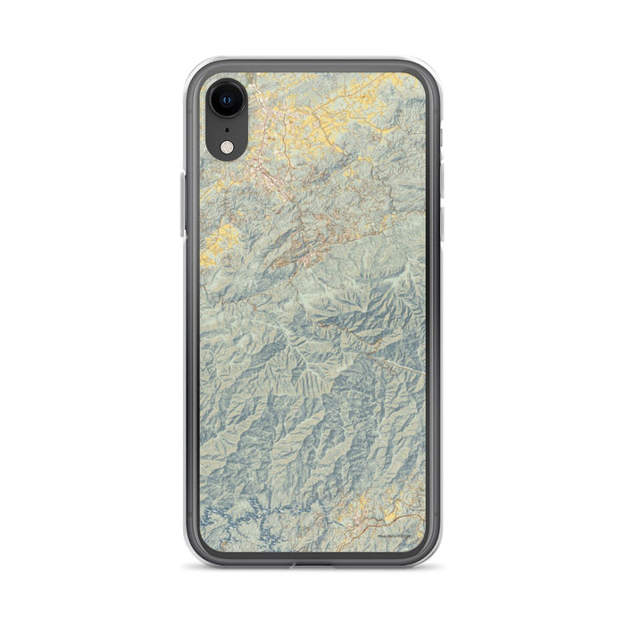Custom Great Smoky Mountains National Park Map Phone Case in Woodblock