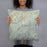 Person holding 18x18 Custom Great Smoky Mountains National Park Map Throw Pillow in Woodblock