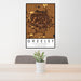 24x36 Greeley Colorado Map Print Portrait Orientation in Ember Style Behind 2 Chairs Table and Potted Plant