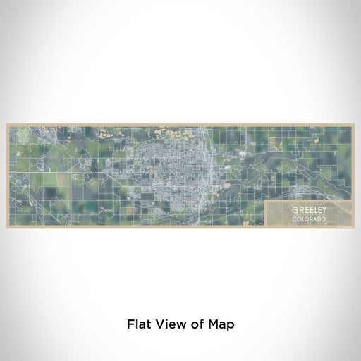 Flat View of Map Custom Greeley Colorado Map Enamel Mug in Afternoon