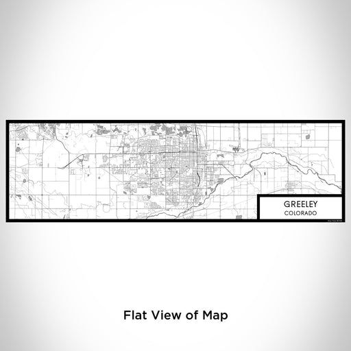 Flat View of Map Custom Greeley Colorado Map Enamel Mug in Classic