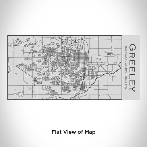 Rendered View of Greeley Colorado Map Engraving on 17oz Stainless Steel Insulated Cola Bottle