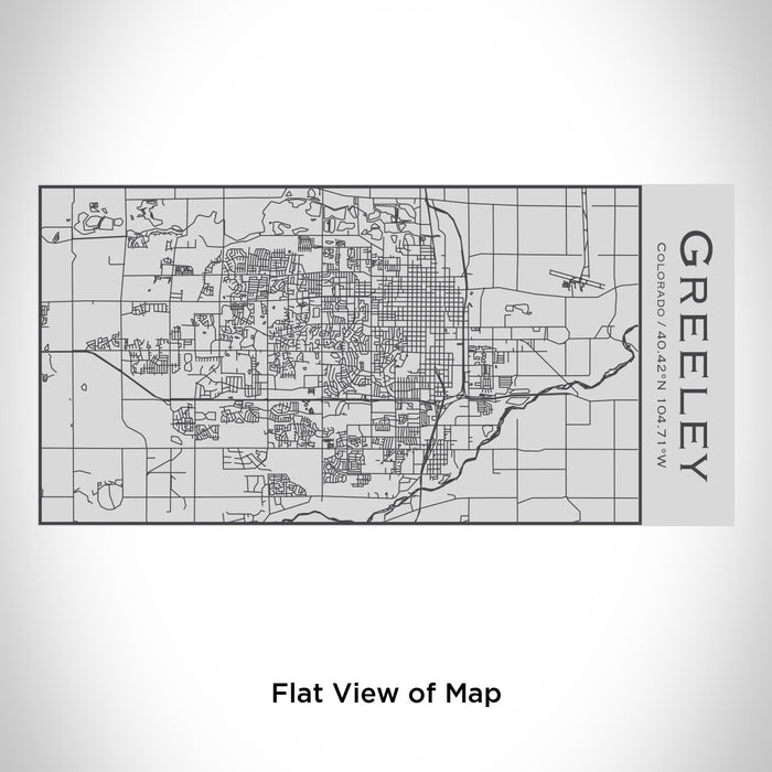 Rendered View of Greeley Colorado Map Engraving on 17oz Stainless Steel Insulated Cola Bottle