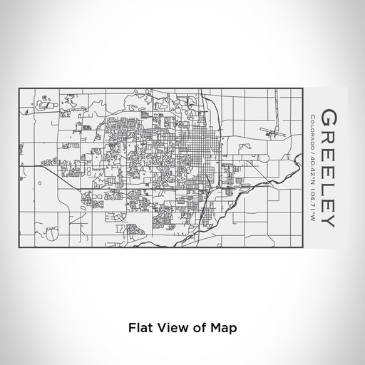 Rendered View of Greeley Colorado Map Engraving on 17oz Stainless Steel Insulated Cola Bottle in White