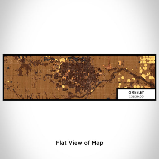Flat View of Map Custom Greeley Colorado Map Enamel Mug in Ember